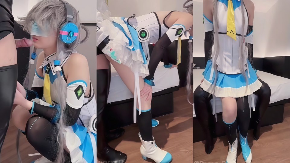 洛丽塔网红福利姬嫩妹【OoorzO】COS洛天依戴着肛塞无套内射（2V）2