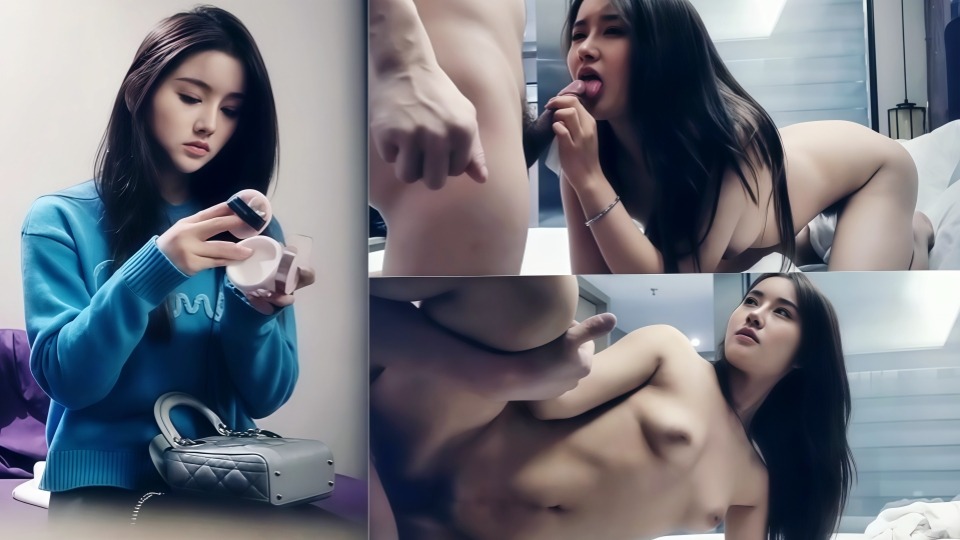 极品探花蓝衣精致美女，樱桃小嘴镜头前口交，后入狂干表情都狰狞了