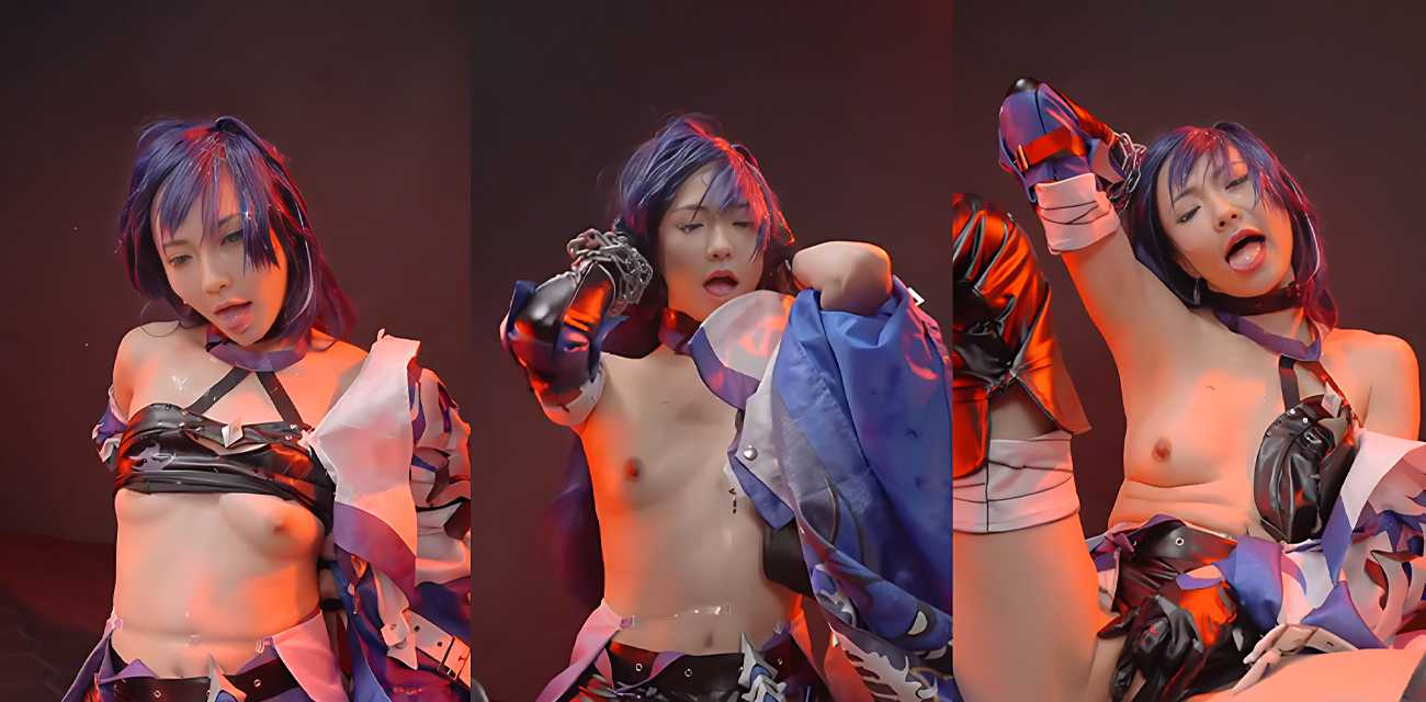 极品网黄女神【米欧】COS星穹铁道黄泉，一人挑战群男肉棒口交调教，颜射做精液面膜表情淫骚不堪